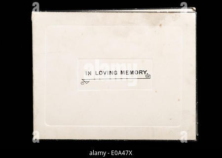 Worn Memorial Cards, Early 20th Century Stock Photo