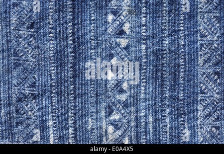 blue indigo dyed batik cloth from Vietnam Stock Photo