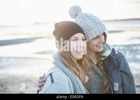 Two female friends enjoying the beach