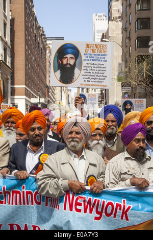 Annual Sikh Parade and festival on Madison ave. in New York City Stock Photo