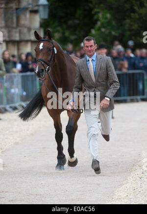 Badminton, UK. 07th May, 2014. Mark Todd [NZL] riding NZB Campino at the first vet inspection prior to the start of the 2014 Mitsubishi Motors Badminton Horse Trials. Credit:  Action Plus Sports/Alamy Live News Stock Photo