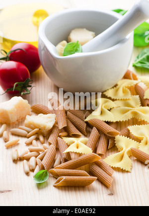 Mixed pasta Stock Photo