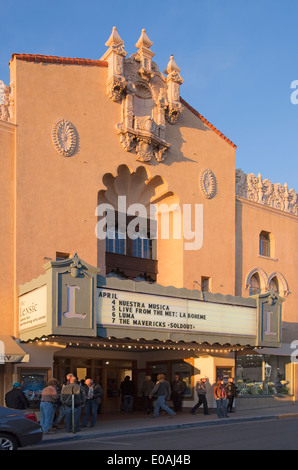 The Lensic Performing Arts Center. The building is a combination of Spanish Renaissance and Moorish architecture. Stock Photo