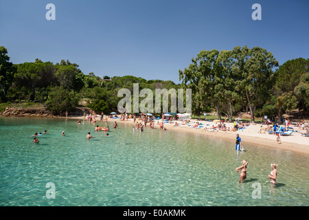 Palau, Sardinia, Italy. Cala Capra Resort Marina and beach Stock Photo ...