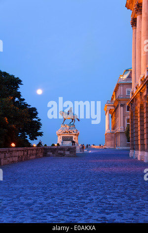 Monument of horseman near Buda Castle in Budapest Stock Photo