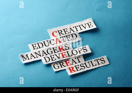 career acronym in business concept, words on cut paper hard light  Stock Photo