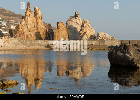 Tunisia, Tabarka the rocks called 'needles' on waterfront Stock Photo