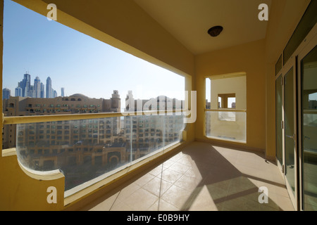 modern and stylish interior of european balcony Stock Photo