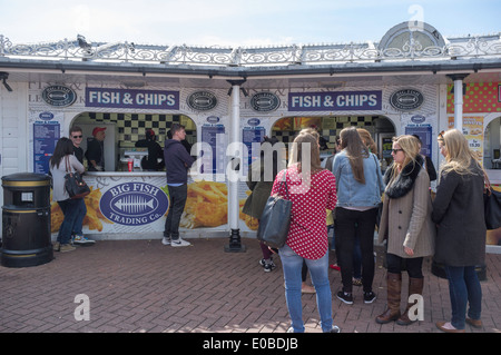 Fish and chip shop on Brighton pier Sussex England UK Stock Photo