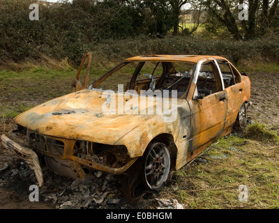 burnt out car rust Stock Photo