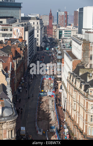 A view of offices, shops and apartments in Birmingham City Centre, UK. Stock Photo