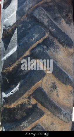 Close-up of old tractor tire Stock Photo