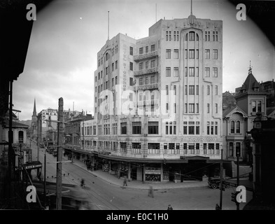 Hotel St George on the corner of Willis and Boulcott Streets, Wellington, 1930s Stock Photo