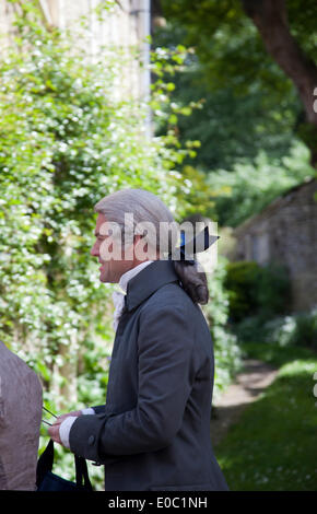 Corsham, Wiltshire, UK. 7th May 2014. An Actor on the film set of Poldark Stock Photo