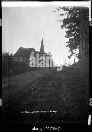 St Mary on the Hill, Pokeno, between 1900-1930 Stock Photo