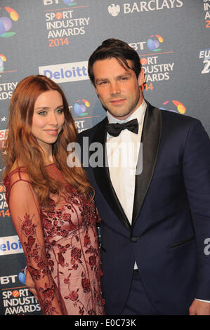 London, UK, UK. 8th May, 2014. Una Foden and Ben Foden arrive for the' BT Sports Industry Awards 2014' at Battersea Evolution. Credit:  Ferdaus Shamim/ZUMA Wire/ZUMAPRESS.com/Alamy Live News Stock Photo