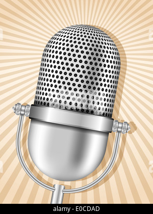 Retro microphone vector icon Stock Photo - Alamy