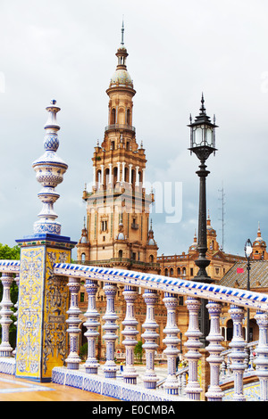 Spain, Andalusia. The Spanish pavilion in Seville in ''Plaza Espana'' Stock Photo