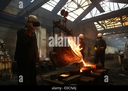 Hargreaves Foundry - Halifax - Yorkshire ( Est : 1896 ) - General Ironfounders . Casting of Iron - furnace Stock Photo