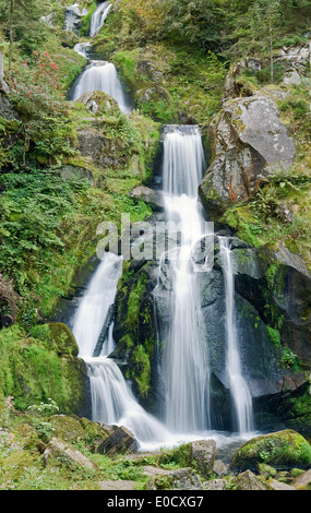 scenery showing the Triberg Waterfalls in the Black Forest in Southern Germany at summer time Stock Photo