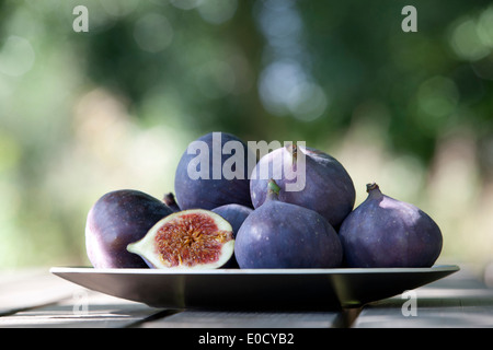Figs on a plate Stock Photo