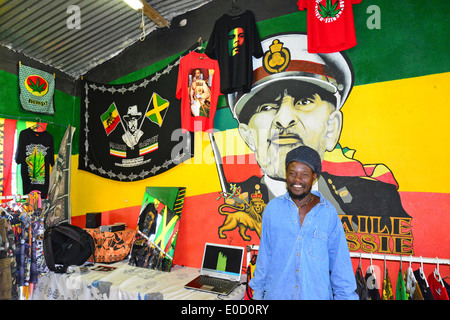 Ethiopian reggae curio shop, Hartbeespoort, North West Province, Republic of South Africa Stock Photo