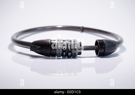 A close up of bike combination lock Stock Photo