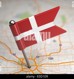 Order of Malta Small Flag on a Map Background. Stock Photo