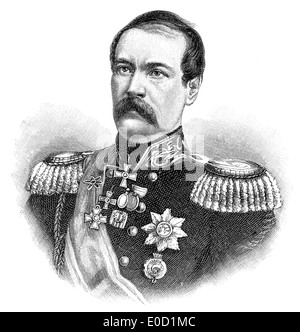 Eduard Ivanovich Totleben or Todleben, 1818-1884, a Baltic German military engineer and Imperial Russian Army general Stock Photo