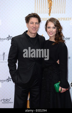 Berlin, Germany. 09th May, 2014. The Austrian actor Tobias Moretti and his wife Juliane attend the presentation of the 64th German Film Award 'Lola' in Berlin, Germany, 09 May 2014. Photo: Britta Pedersen/dpa/Alamy Live News Stock Photo