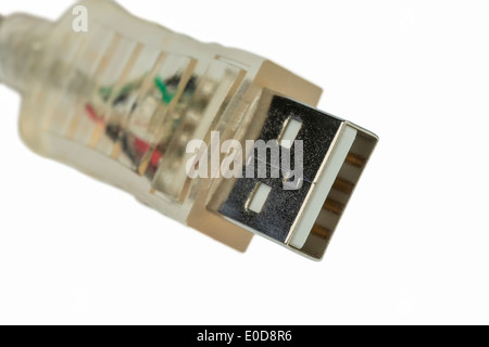 USB cable, symbolic photo for interlinking, data transfer and Internet, USB-Kabel, Symbolfoto fuer Vernetzung, Datentransfer und Stock Photo