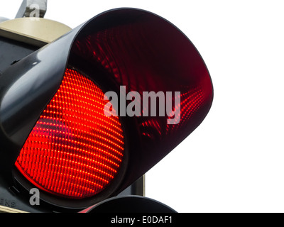 A traffic light shows red light. Symbolic photo for hold, climbing out and danger., Eine Verkehrsampel zeigt rotes Licht. Symbol Stock Photo