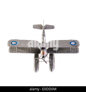 a gray seaplane model isolated over a white background Stock Photo