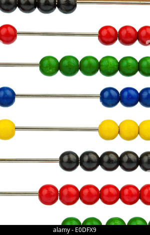 Abacus with coloured pearls, symbolic photo for finances, calculation and accountancy, Abakus mit bunten Perlen, Symbolfoto fuer Stock Photo