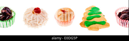 some delicious christmas pastries isolated over a white background Stock Photo