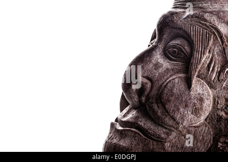 an ancient african ritual totem isolated on a white background Stock Photo