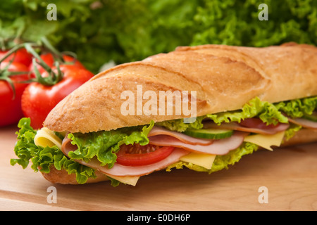Close up of a delicious fresh sandwich Stock Photo