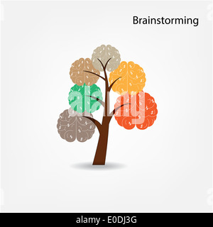Brain tree illustration, tree of knowledge, medical, environmental or ...