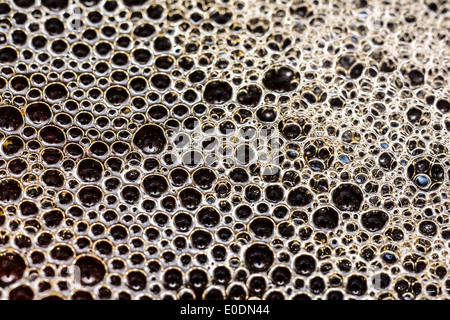 Oil Bubbles In Water Close Up Stock Photo