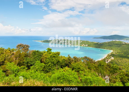 Broad panorama of Magens Bay on St Thomas US Virgin Islands USVI Stock Photo