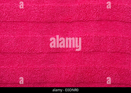 Pink Bath Towel Texture Close Up Stock Photo
