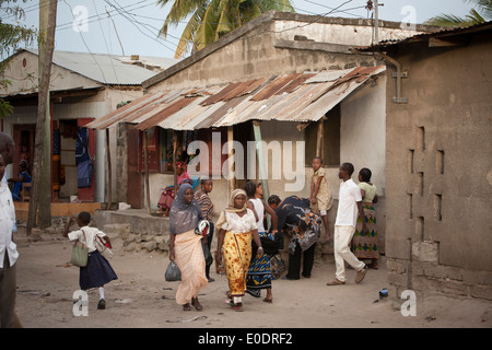 Residential area of Dar es Salaam, Tanzania, East Africa. Stock Photo