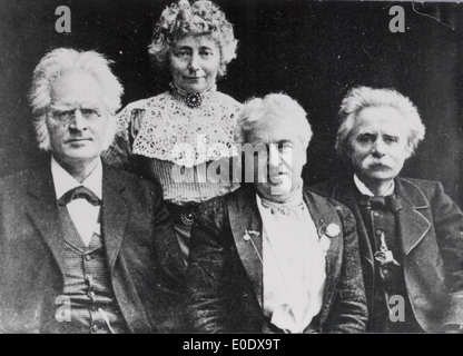 [Karoline and Bjørnstjerne Bjørnson with Nina and Edvard Grieg] Stock Photo