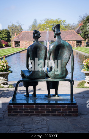 Henry Moore sculpture The King and Queen at RHS Garden, Wisley, Surrey, England, UK Stock Photo