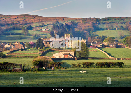 Spring morning, the village of Dent, Cumbria, UK, situated in the Yorkshire Dales National Park, UK. Stock Photo