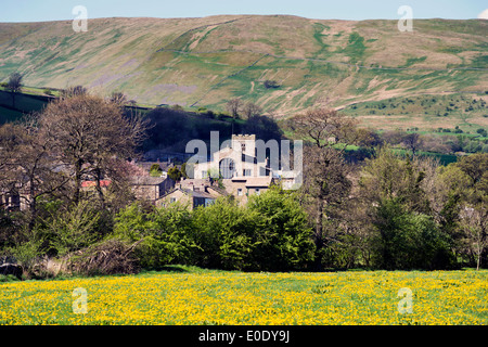 Spring morning, the village of Dent, Cumbria, UK, situated in the Yorkshire Dales National Park, UK. Stock Photo