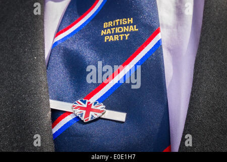 Hemel Hempstead, UK. 10th May, 2014. British National Party (BNP) protest against possible Mosque site in Hemel Hempstead UK Credit:  Guy Corbishley/Alamy Live News Stock Photo