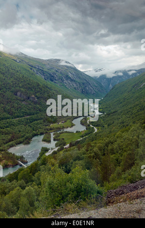 Mountain scenery in Andalsnes, Norway Stock Photo