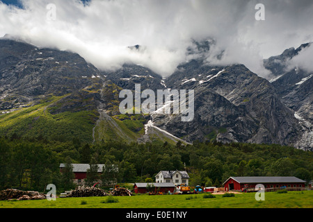 Mountain scenery in Andalsnes, Norway Stock Photo