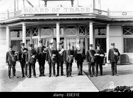 First Letter Carriers In Front Of Board Of Trade Building Stock Photo